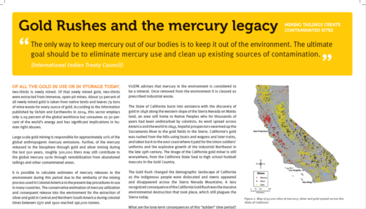 Gold Rushes and the mercury legacy poster