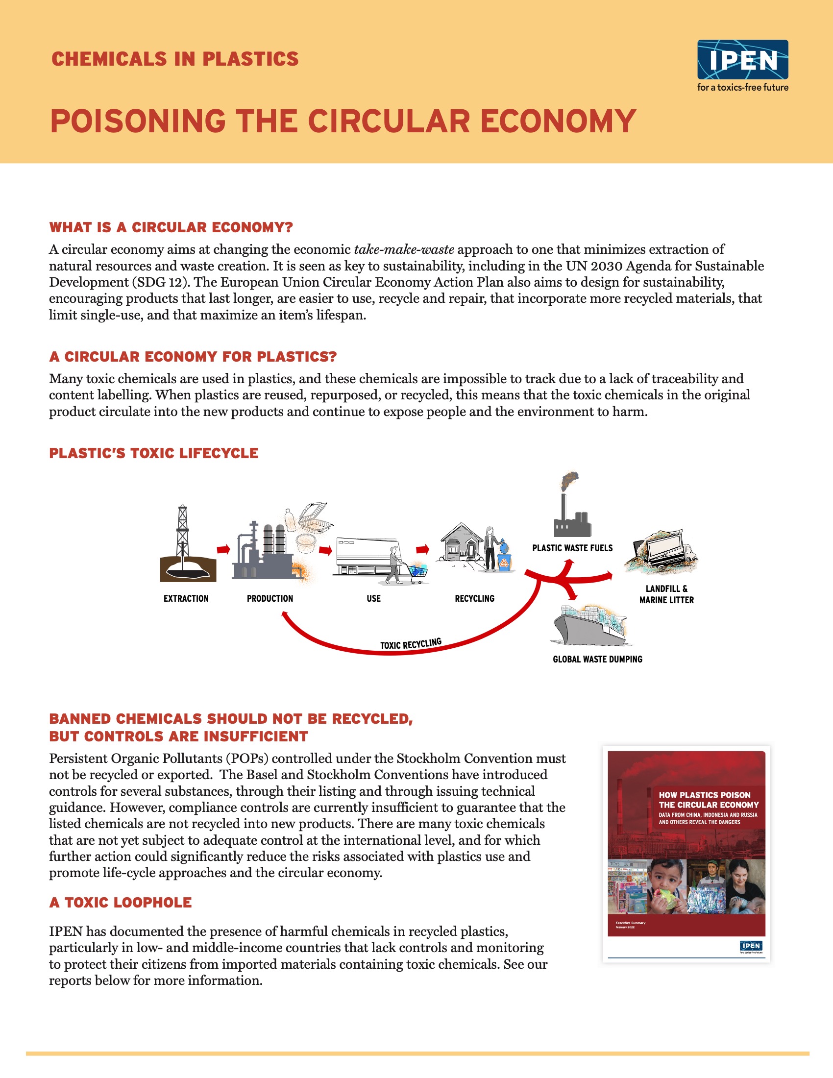 Cover of Chemicals in Plastics: Poisoning the Circular Economy