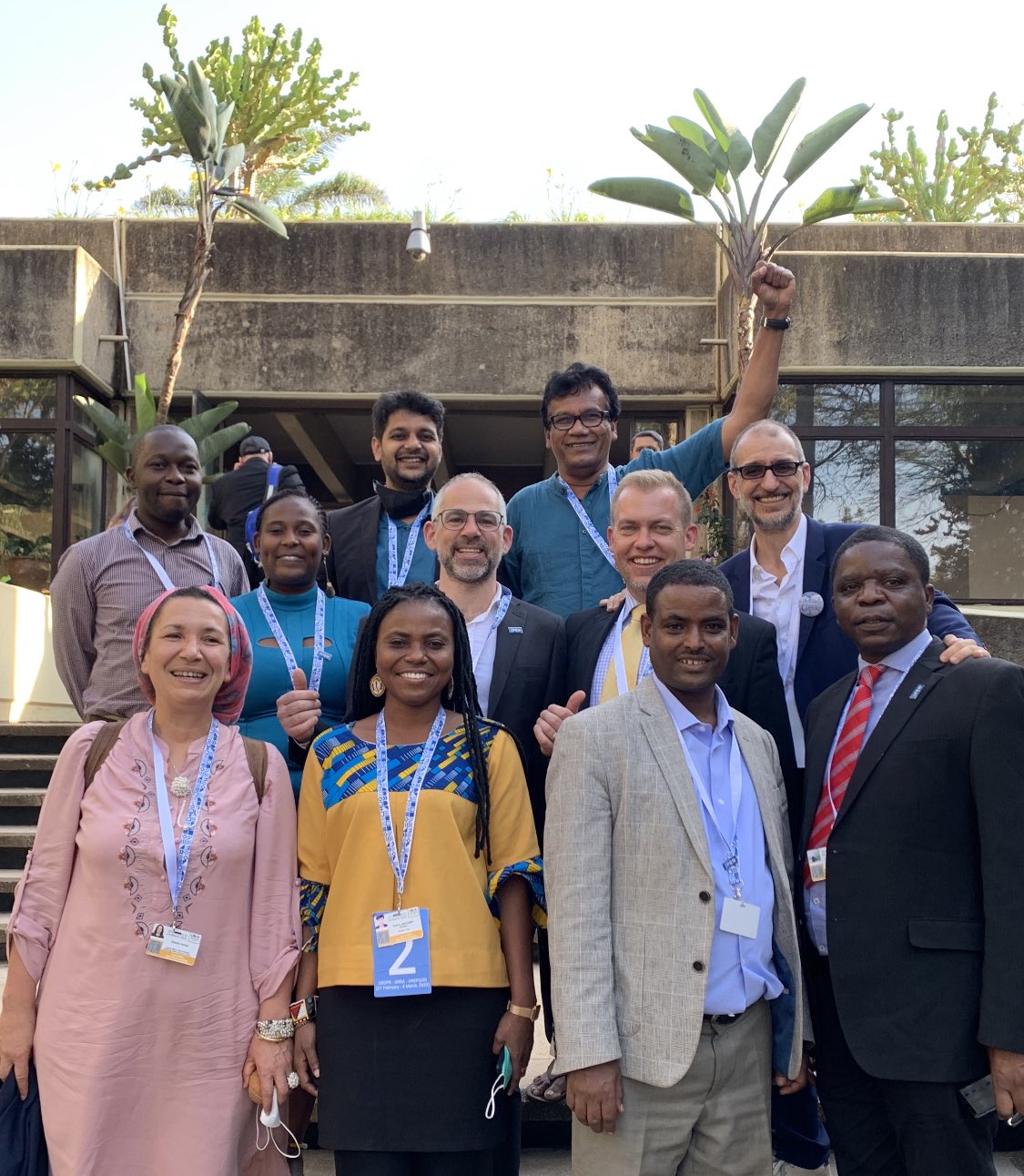 IPENers gathered after the successful resolution for an international treaty on plastics, Nairobi, Kenya, March 2022