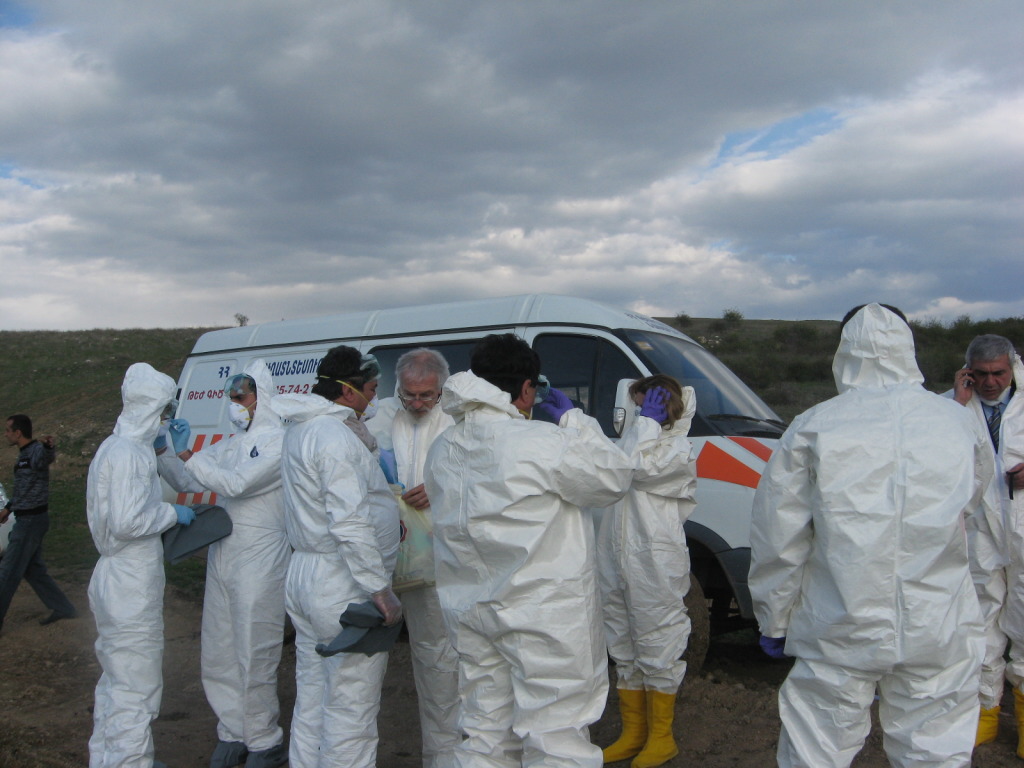 AWHHE visits a pesticide disposal site in Armenia with national and international authorities.