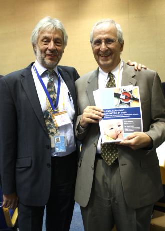 David Piper (UNEP) and Jack Weinberg (IPEN) at Lead in Paint side event 