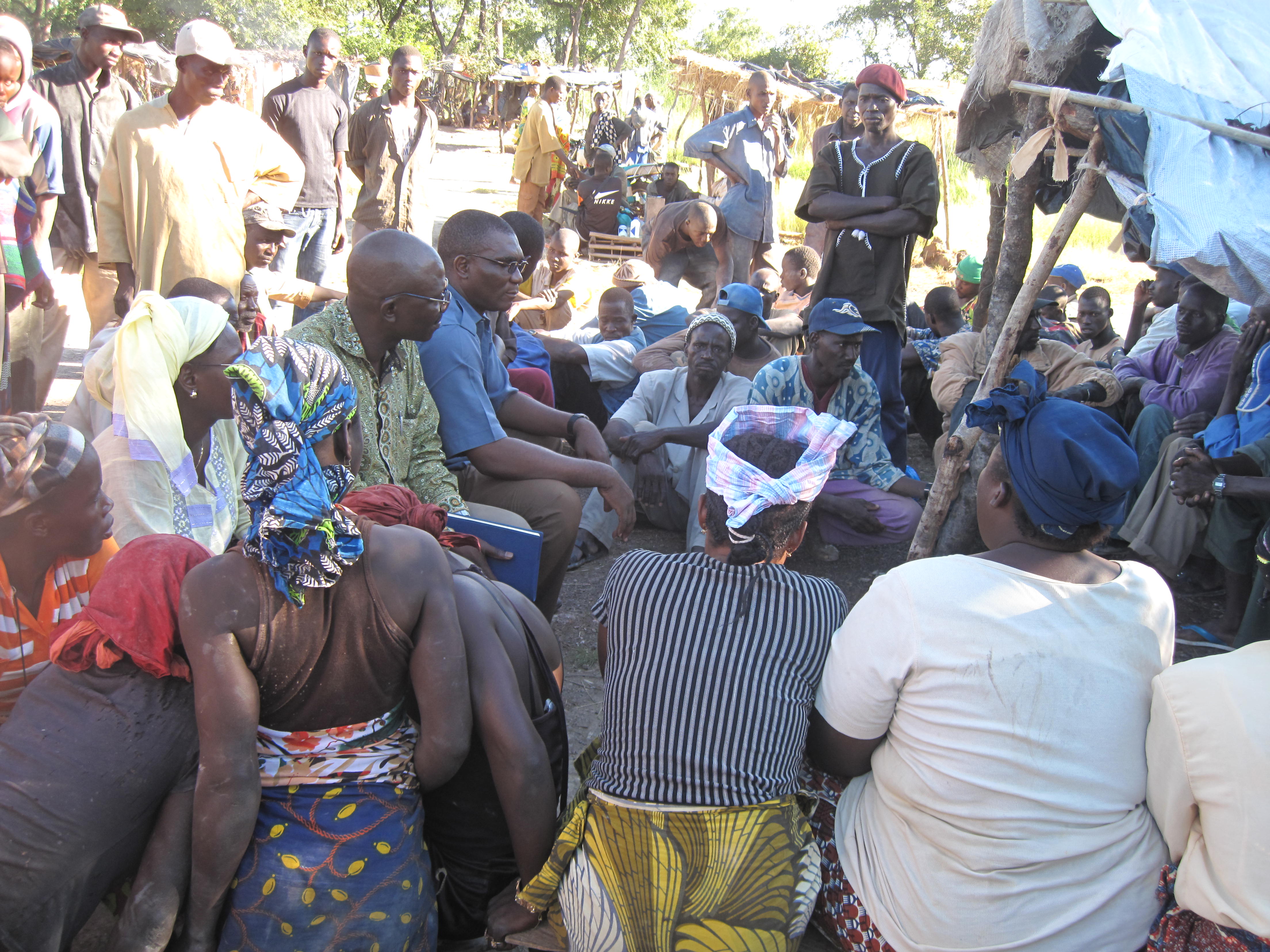 Community meeting in Kangaba Circle