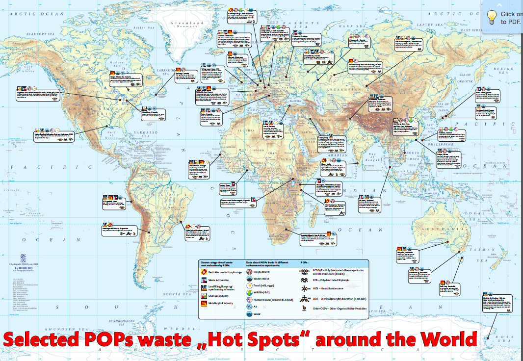 POPs Waste Hot Spots map