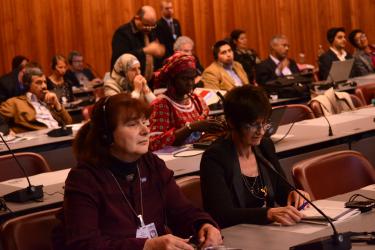 IPENers Olga Tsygulyova (MAMA-86) and Lydia Astanina (Greenwomen) were among others in the audience at the Waste and Synergies side event