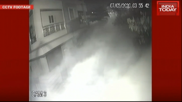 CCTV footage of styrene gas through residences (India Today)