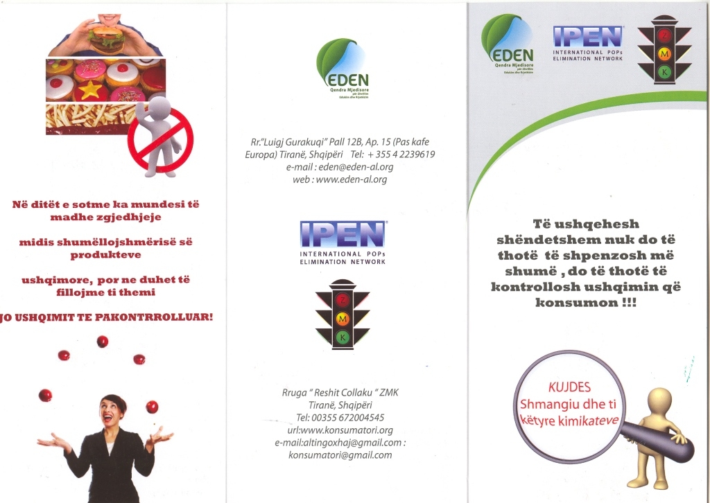 EDEN Center brochure about chemicals in food