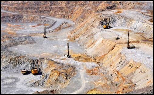 Dexing is Asia&rsquo;s largest open pit copper mine &ndash; note the full sized digger machines and dump truck