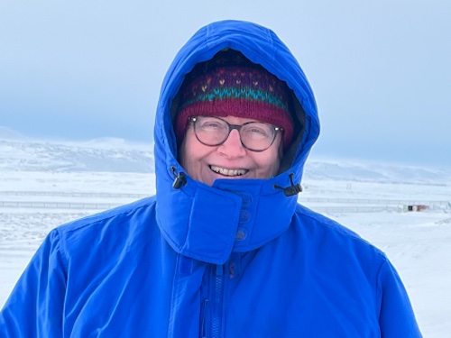 Pam in snowy conditions