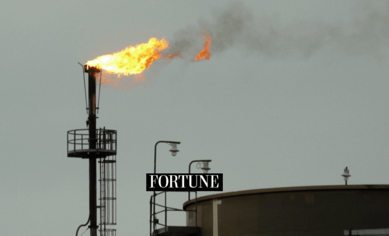 gas flaring from an industrial facility