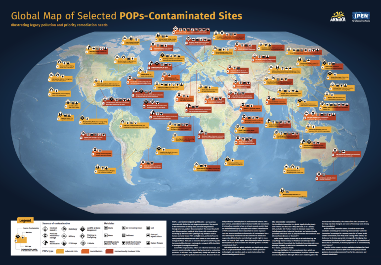 Global map of contaminated sites