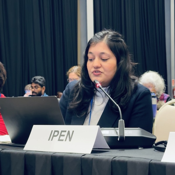 Vidhi Mathur speaking at GFC OEWG-1