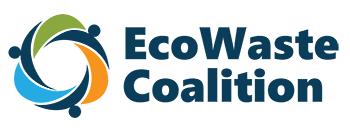 EcoWaste Coalition logo featuring four stylized human figures forming a circular shape with green, blue, and teal colors, next to the text EcoWaste Coalition in bold, dark blue letters.